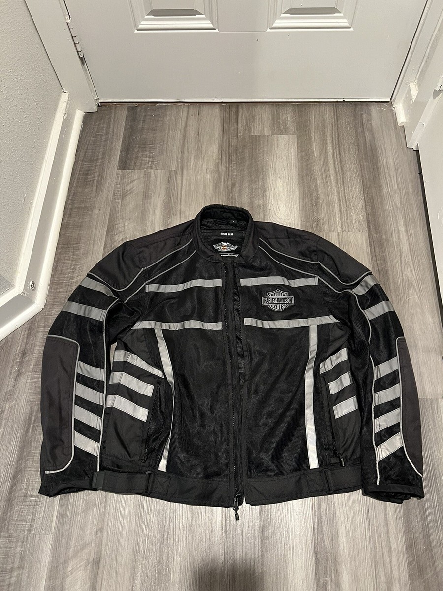Harley-Davidson Nylon Jacket Soft Armor Mesh Sz Large 360
