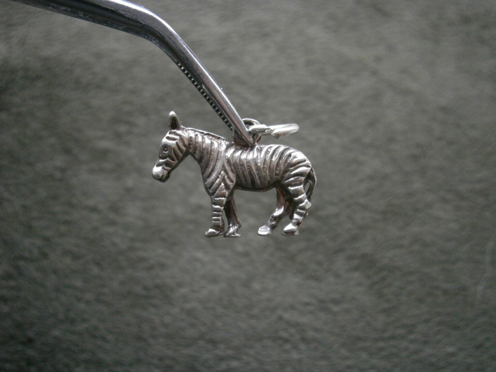Zebra Vintage Solid Sterling Silver Bracelet Char… - image 1