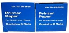 RADIO SHACK PRINTER PAPER PC-2 PRINTER/PLOTTER  CAT NO. 26-3606 **LOT OF 2**