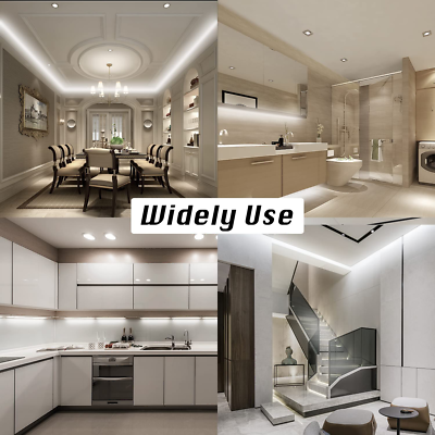 #ad White LED Strip Light 50Ft 2x25ft Dimmable Bright 12V Led Light Strip 6500K $23.68