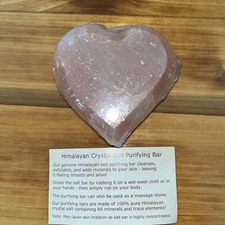 Himalayan Crystal Salt Purifying Bar Heart Shape