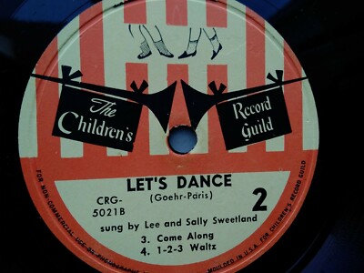 Lee and Sally Sweetland 78rpm Single 10-inch Children's Record