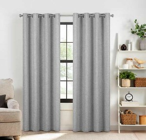 Eclipse DuoTech Total Blackout Window Curtain Panel, 2-pack Light Gray