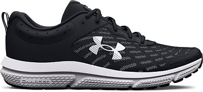 Under Armour Men's Charged Assert 10 Wide (4E) Running Shoe Black/Black/White -