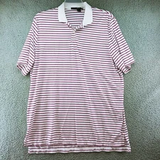 RLX Ralph Lauren Shirt Mens 2XL Golf Polo Performance Striped Red Blue Patriotic