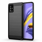 For Samsung Galaxy A12 A51 A32 A52s A72 S21 S20 FE S21FE Cover Case Carbon Look