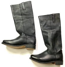 INDIAN WARS US UNION M1872 CAVALRY HORSE RIDING BLACK LEATHER BOOTS-SIZE 11