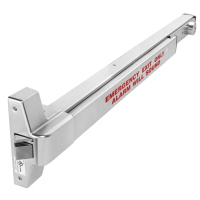 DYNASTY HARDWARE Commercial Door Push Bar Panic Exit Device With Alarm Sprayed Aluminum