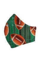 Football Print, Face Masks with filter layer, Washable, Nose Wire, Breathable