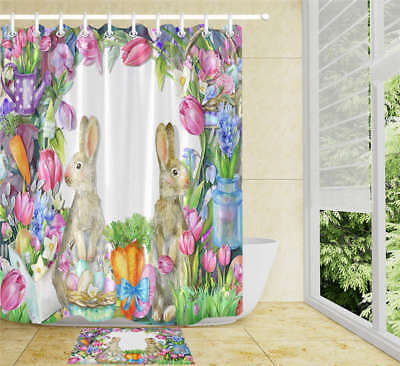 Rabbit Box Waterproof Bathroom, Bunny Shower Curtain Liner