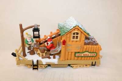 The Holiday Express Animated Train Set Log Mill Wood Car No 380-4