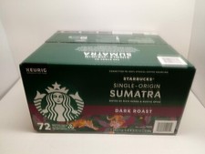 KEURIG STARBUCKS SINGLE-ORIGIN SUMATRA DARK ROAST COFFEE K-CUPS 72 COUNT DEAL 