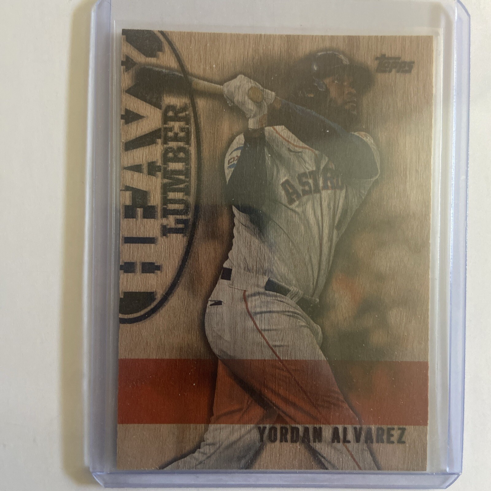 2024 Topps Series 1 YORDAN ALVAREZ CASE HIT SSP Heavy Lumber Wood Insert