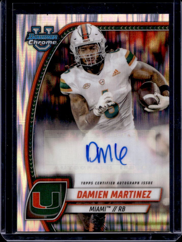 2024 Bowman Chrome University Damien Martinez Auto Stealth Refractor #PA-DMA
