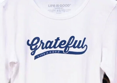 Life is Good 3/4 Sleeve Crusher Tee Cloud White/Grateful