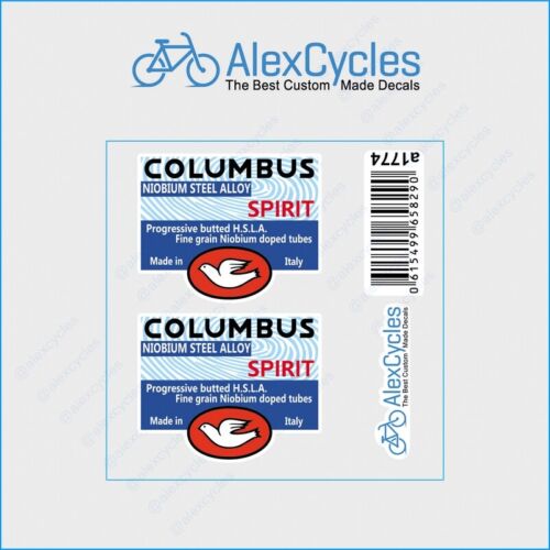 Bicycle Columbus SPIRIT Niobium Steel Alloy Frame Decal Sticker Italy - Afbeelding 1 van 2