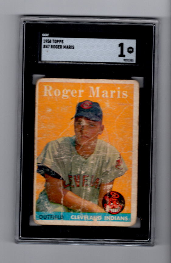 1958 Topps Roger Maris Cleveland Indians #47 RC 🚀⚾️ SGC Graded 1