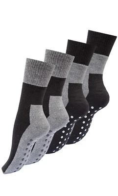 VINCENT CREATION 2 | 4 | 6 Paar ABS Socken Herren Damen Anti Rutsch Socken Stoppersocken
