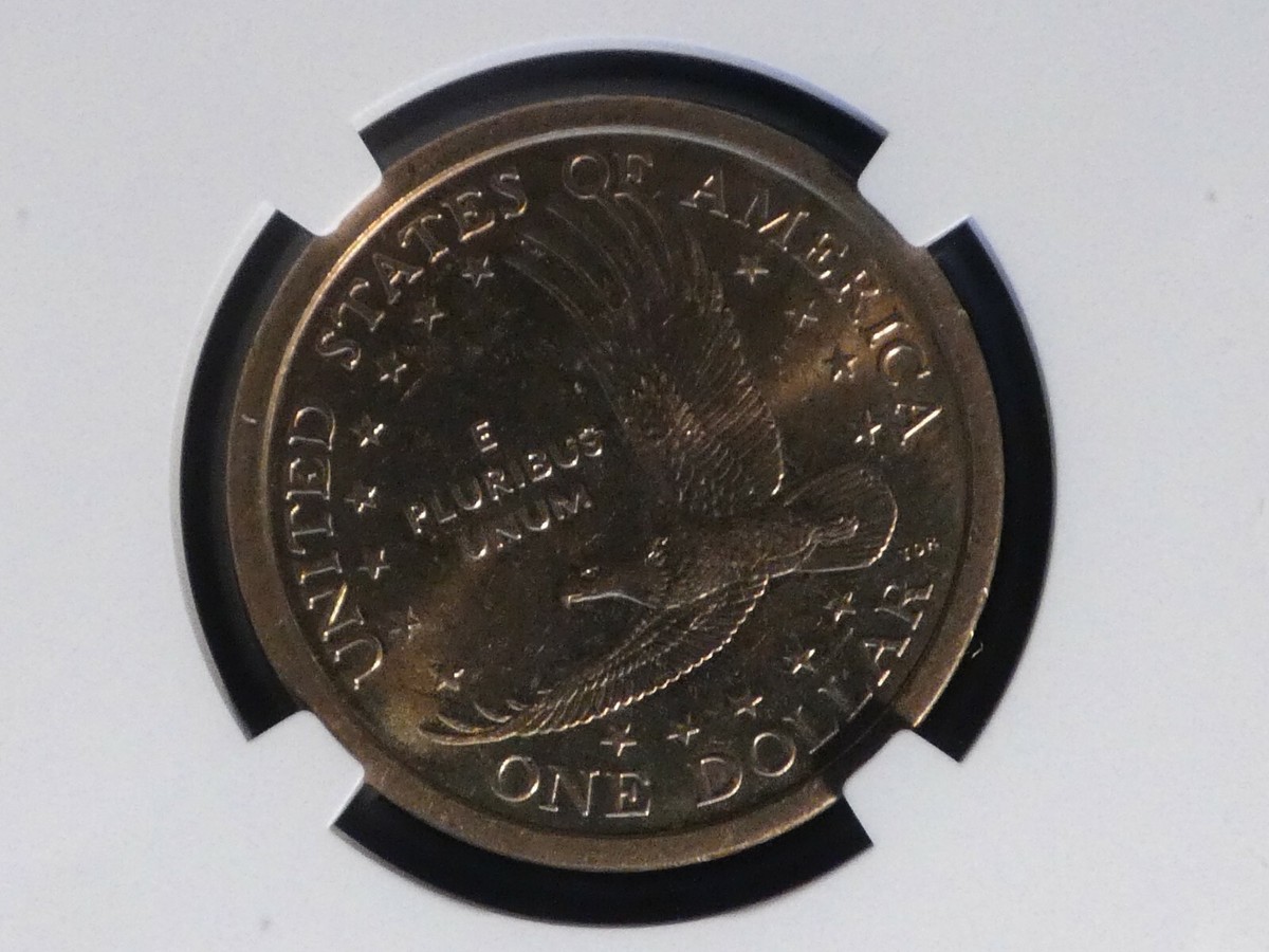 2000-P Sacagawea Dollar Rotated Die Error Coin NGC - MS 63 BU
