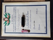 Guardia D'Onore Reali Tombe Del Pantheon Attestato + Ordine dei Savoia Mignon