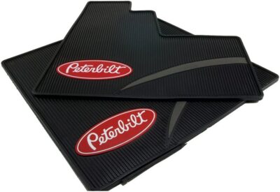 Peterbilt Truck OEM Ribbed Rubber Floor Mats w/Logo-  Sleeper - 348 386 389 567