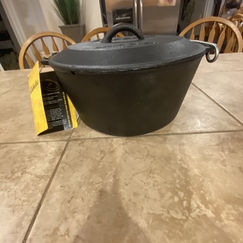 Cabelas Cast Iron Camp Oven 10 With Handle Lid Camping Fire Oven Black