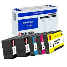 5pk REM 952XL 952 XL Ink Cartridge For HP OfficeJet Pro 7740 8210 8216 8218