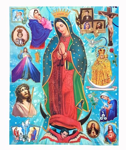 17 Pcs Catholic Religious Stickers Sacred Heart Jesus Virgin Mary St Joseph New - Picture 1 of 1