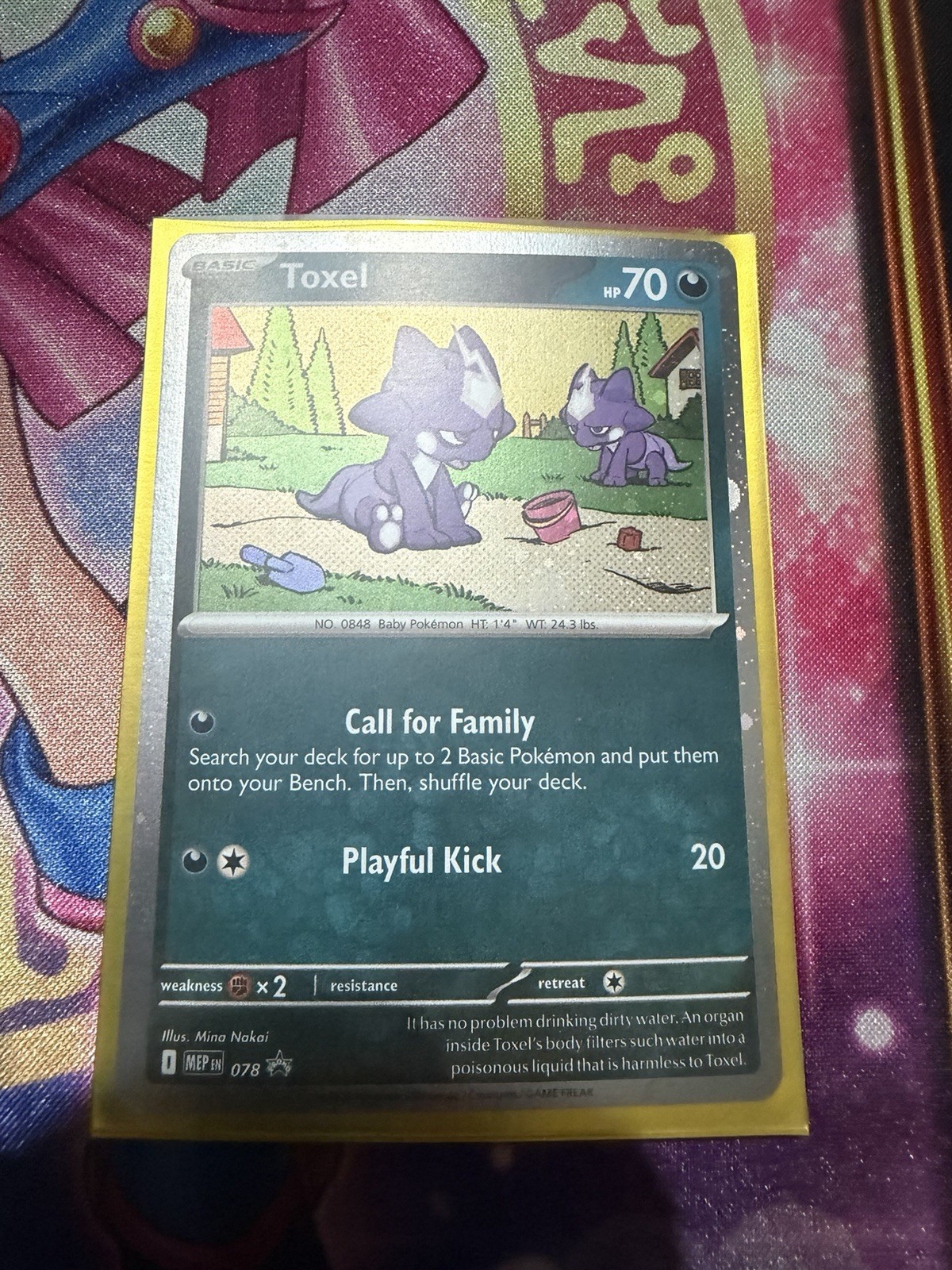 Pokemon Toxel 078 - Mega Evolution - Cosmos Holo Black Star Promo NM 