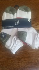 Gap Boys Cotton White Quarters Socks Shoe Size 7-10