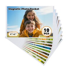 Magnetic Picture Frame, 10 Pcs Magnetic Picture Frames for Refrigerator 4x6, Mag