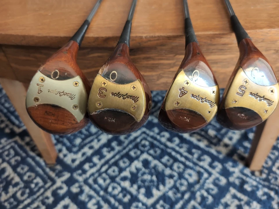 Juego de maderas de caqui MacGregor M2W 1, 3, 4, 5 diestros vintage Foto 3 de 4