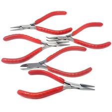 SET of 5Pcs STAINLESS STEEL JEWELLERY PLIERS COMFORT GRIP