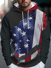 Distressed American Flag 3D All Over Print Hoodie - Adults  Youth