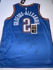 2025 OKC Thunder Signed NBA Swingman Team Jersey 10 AUTOS SHAI JDUB DORT
