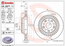 2x Bremsscheibe PRIME LINE - UV Coated BREMBO 09.D977.11 für TOYOTA MIRAI FCV LS