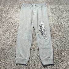 Vintage Y2k Aeropostale Mens Grey Jogger Sweatpants Small Spellout