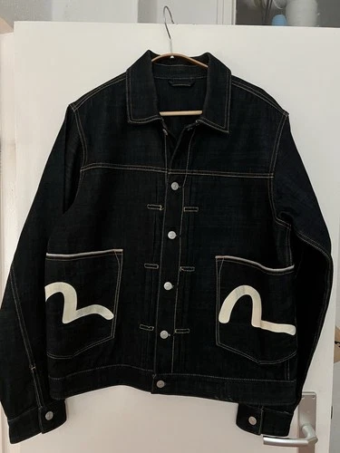EVISU Jean Jacket Embroidered Seagull Size XL - product listing photo