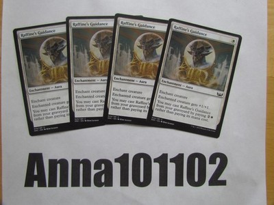 Raffine's Guidance x4 4x Streets of NC White COM Enchantment Aura MTG