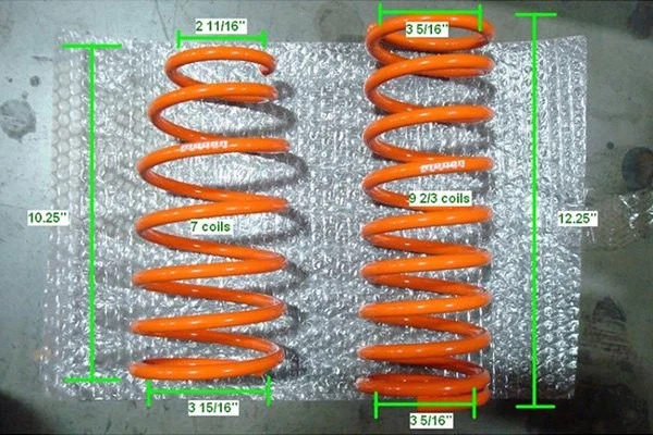 For Kia Rio 01-05 Megan Racing 1.5" x 1.5" Front & Rear Lowering Coil Springs Foto 3 de 3