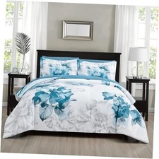 Soft Brushed Microfiber Comforter Set, 7 Pieces with Light Weight King Teal