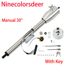 30 Gm Tilt Manual Floor Shift Steering Column With Key 9 Bolt Adapter