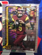 Jayden Daniels 2025 Topps Chrome Silver Pulsar Refractor #295 COMMANDERS