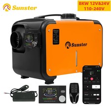 12V 24V 110-240V AC DC Universal 8KW Diesel Air Heater All In One Parking Heater