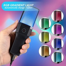 RGB Gaming Mic USB-A/C Condenser Microphone with Mute Button for Phone Pc Tablet
