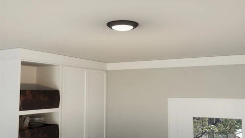 Quoizel VRG1608 Verge 8"W LED Flush Mount Ceiling Fixture - Nickel - Picture 2 of 12