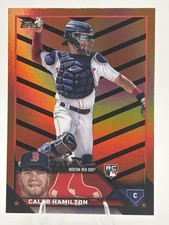 2023 Topps Update #US160 Caleb Hamilton Orange and Black Foil