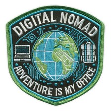 Digital Nomad - Adventure is my Office Patch/Badge Embroidered