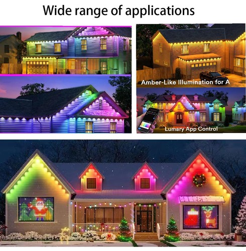 LIANWO100FT RGB Eaves Lights with App & Remote Control, IP67 Waterproof Outdo... - Picture 6 of 6