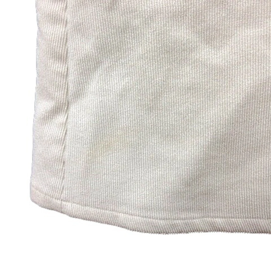 OFF WHITE Gonna con cappuccio Ingni mini velluto a coste M bianco sporco MN RY vita:circa 64 cm usata 501